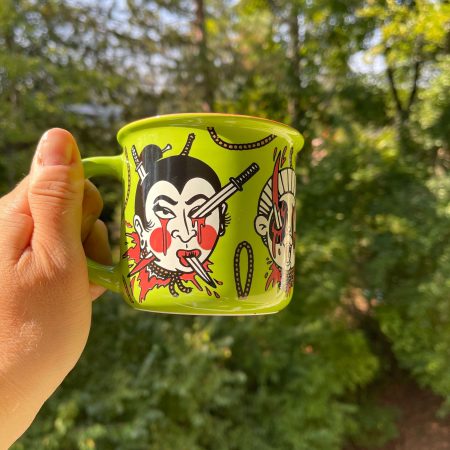 mug heldbergs games japanese style namakubi drama for advanced users green κουπα καφε γιαπωνεζικο