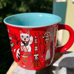 mug heldbergs games japanese style little tokyo sumo cats kaiju red κουπα καφε γιαπωνεζικο