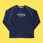00s NIKE SILVER TAG Spellout Dark Blue Sweatshirt M