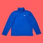 THE NORTH FACE Blue 1/4 Zip Fleece M-L