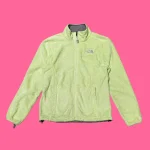 THE NORTH FACE Women's Lime Green Full Zip Fleece M