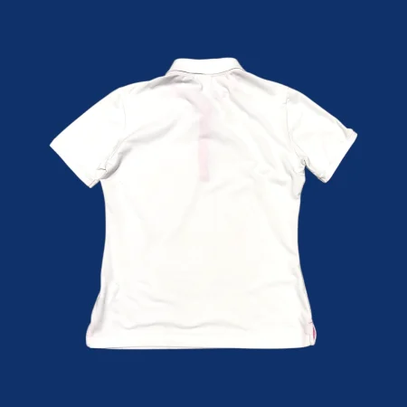 Vintage CHAMPION Women's White Polo T-Shirt L