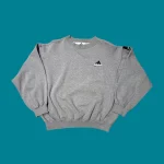 90s ADIDAS EQUIPMENT Boxy Fit Grey Sweatshirt S-M