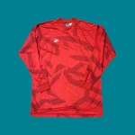 90s NIKE PREMIER Red Long Sleeve Jersey M-L