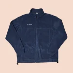 COLUMBIA Blue Full Zip Fleece Jacket L
