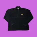 JACK WOLFSKIN Black 1/4 Zip Fleece XL-XXL
