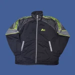 Vintage ASICS Black Track Top L-XL