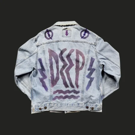 Vintage LEVI'S Handpainted Distressed Denim Jacket L