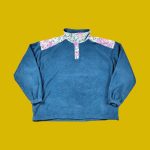 Vintage 1/4 Zip Crazy Fleece XL