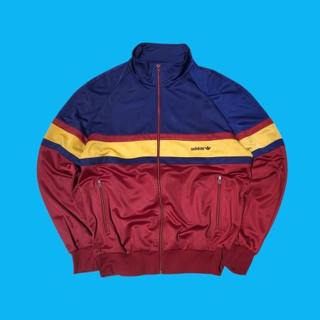 Vintage 80s ADIDAS Colorblock Track Top L