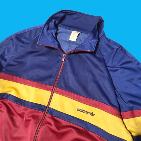 Vintage 80s ADIDAS Colorblock Track Top L