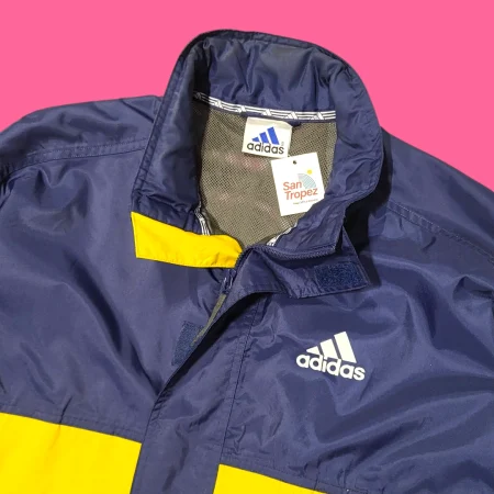 Vintage 90s ADIDAS Colorblock Rain Coat L-XL