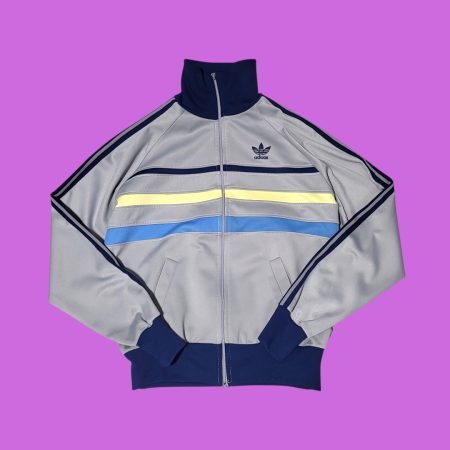 Rare Vintage Early 80s ADIDAS VENTEX Made in France Colorblock Track Top S