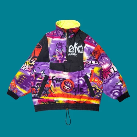 Vintage ELHO Crazy Pattern Ski Jacket L-XL