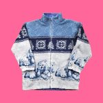 Vintage Full Zip Crazy Fleece M