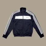 Vintage Y2K 00s ADIDAS Black & White Track Top M