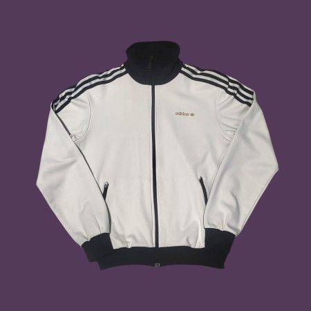 Vintage Y2K 00s ADIDAS Black & White Track Top S