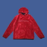 CHAMPION Red Hooded Fleece L-XL