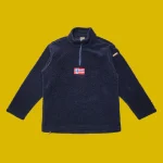NAPAPIJRI Navy Blue 1/4 Zip Fleece L-XL