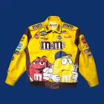 Rare Vintage M&M'S NASCAR Leather Racing Jacket L