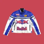 Vintage RED BULL Leather Racing Jacket L