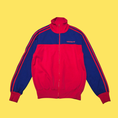 Vintage 80s ADIDAS Colorblock Track Top S