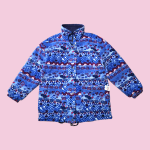 Vintage DIADORA CRAZY Pattern Reversible Fleece Jacket M