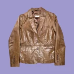 Vintage Women's Brown Leather Jacket S