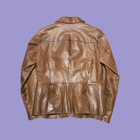 Vintage Women's Brown Leather Jacket S