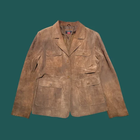 Vintage Women's Suede Leather Jacket L-XL