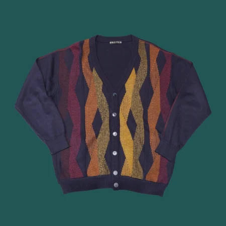 Vintage Wool Patterned Cardigan L