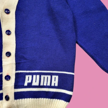 Vintage 70s/80s PUMA Reworked Tennis Cardigan S
