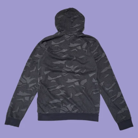 ADIDAS Grey Patterned Big Logo Hoodie S