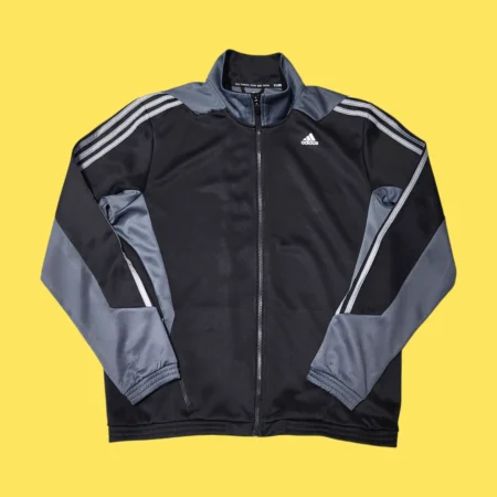ADIDAS Grey & Black Track Top L-XL