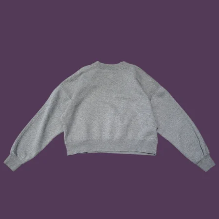 AIR JORDAN Women's Cropped Grey Sweatshirt S