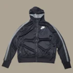 NIKE Black Hooded Track Top XL