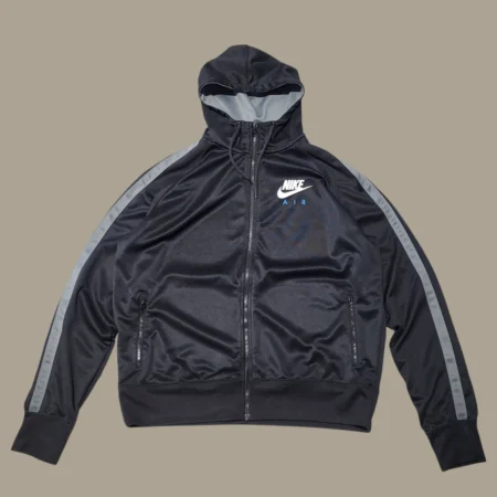 NIKE Black Hooded Track Top XL