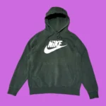 NIKE Green Big Logo Hoodie M