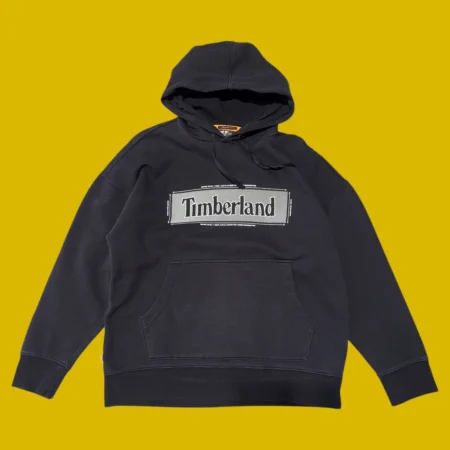 TIMBERLAND Black Big Logo Hoodie S-M