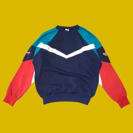 Vintage 80s ADIDAS Colorblock Sweatshirt S