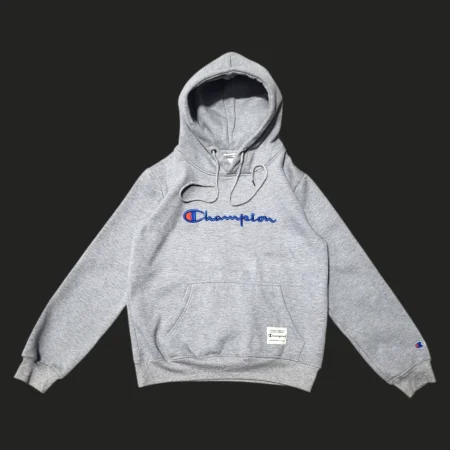 Vintage CHAMPION Women's Grey Spellout Hoodie S