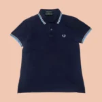 Vintage FRED PERRY Blue Polo T-shirt S