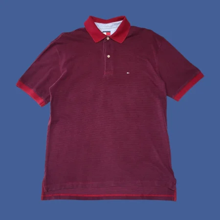 Vintage TOMMY HILFIGER Striped Polo T-shirt L