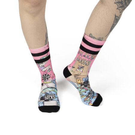 american socks mid high signature καλτσες. Καλτσες με σχεδια εμπνευσμενα απο την ταινια american pie σε τονους του ροζ.