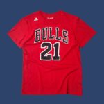 ADIDAS CHICAGO BULLS NBA Red T-Shirt M