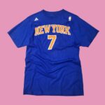 ADIDAS NEW YORK KNICKS CARMELO ANTHONY NBA Blue T-Shirt M