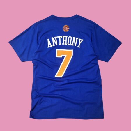 ADIDAS NEW YORK KNICKS CARMELO ANTHONY NBA Blue T-Shirt M