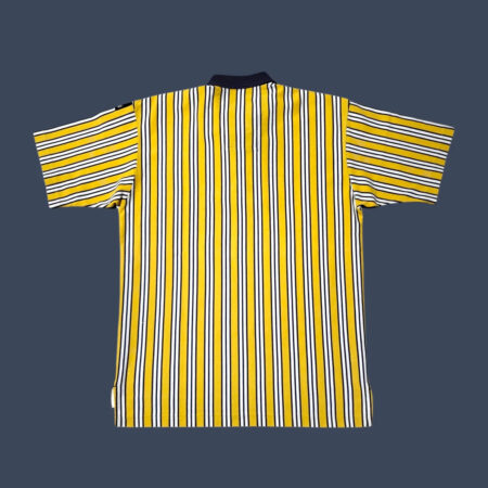 Rare Vintage 90s ADIDAS EQUIPMENT Yellow Striped Polo T-Shirt L