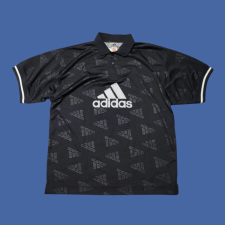 Vintage 90s ADIDAS Black Polo Jersey XL