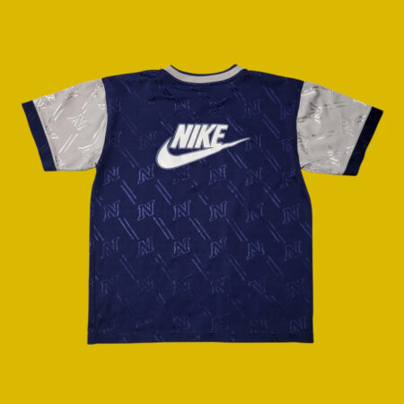 Vintage 90s NIKE PREMIER Blue Spellout Jersey L-XL
